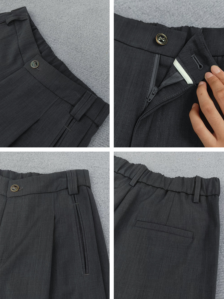 Quần culottes nữ ống rộng cạp cao vải mát mùa hè — đen