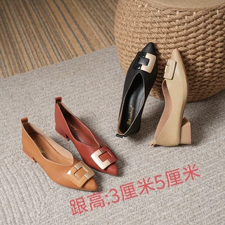 单鞋女平底2024夏季新款时尚气质流行软皮瓢鞋大码女鞋41-43百搭