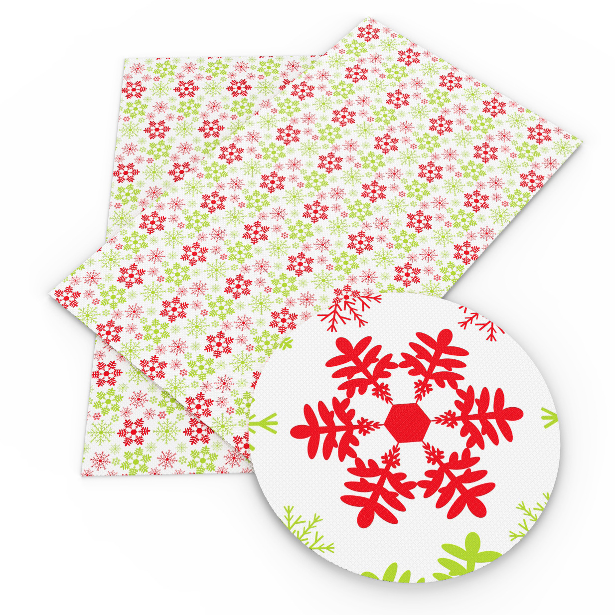 クリスマス雪花模様の薄いポリエステル綿や四面弾ニット生地のプリント生地手作りdiyシャツスカート服装生地