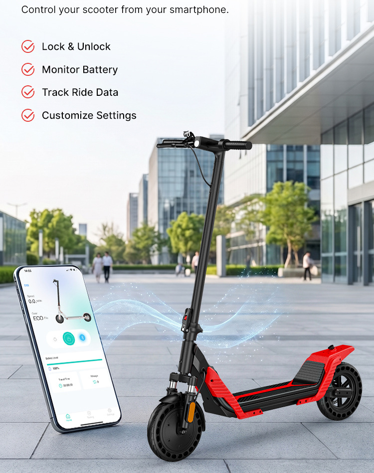 Electric scooter for adults, long range, front shock absorption, foldable, e-scooter, direct shipment from overseas warehouse