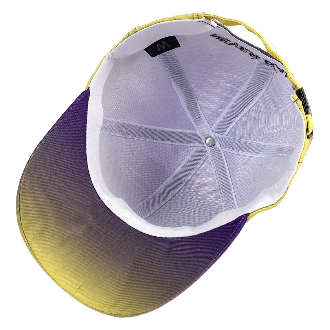 Gradiente de color gorra de verano de las mujeres estilo coreano calle Hipster bordado letra M gorra de béisbol dulce a prueba de sol todo partido moda