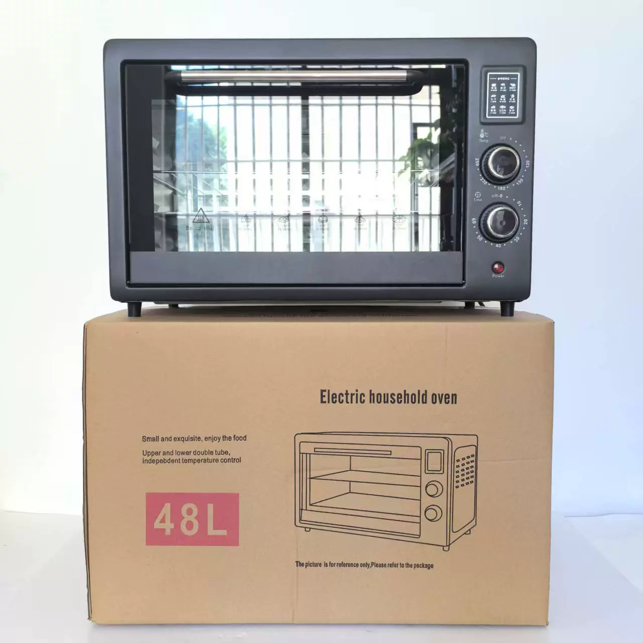 跨境出口48L多功能220V110v家用烘焙蛋糕大容量定时12L22L电烤箱