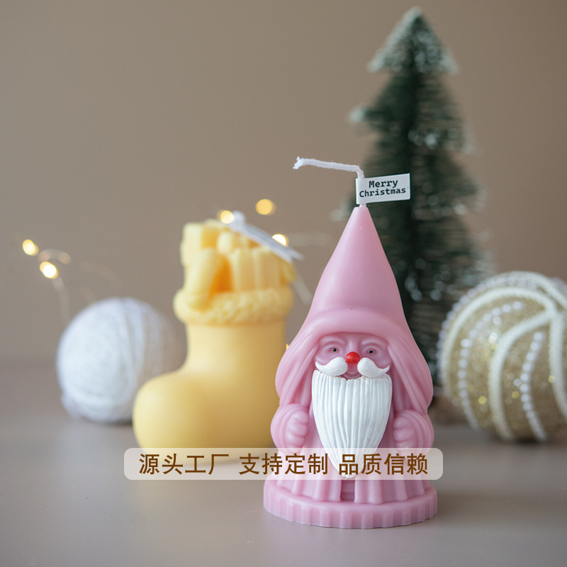 Venta caliente transfronteriza Velas en forma de Papá Noel Velas de aromaterapia navideña Adornos decorativos lindos recuerdos al por mayor