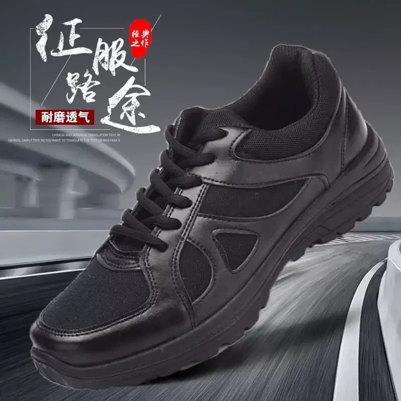 low breathable black running sneakers