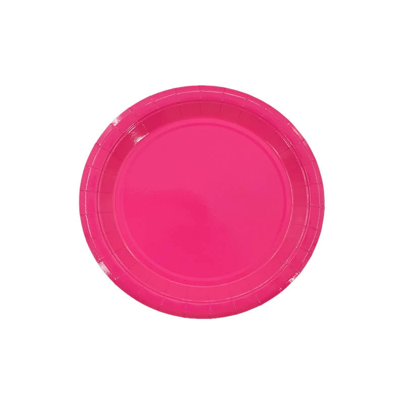 Comercio extranjero transfronterizo Amazon venta caliente de 7 pulgadas 9 pulgadas bandeja de papel desechable platos de pastel para niños fiesta de cumpleaños decoración de cubiertos