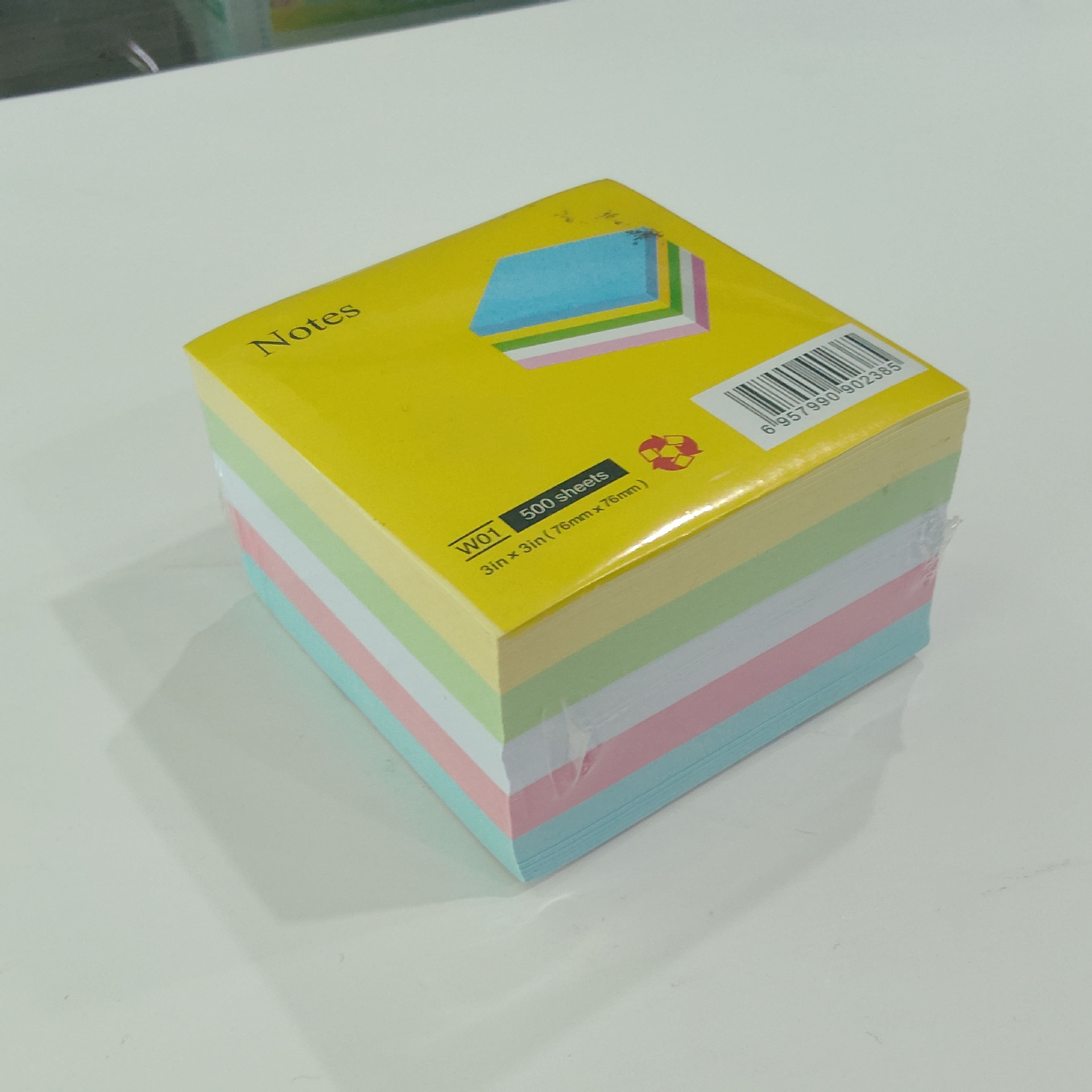 Bloque de papel notes adhesivos con funda retráctil creativa, mensajes