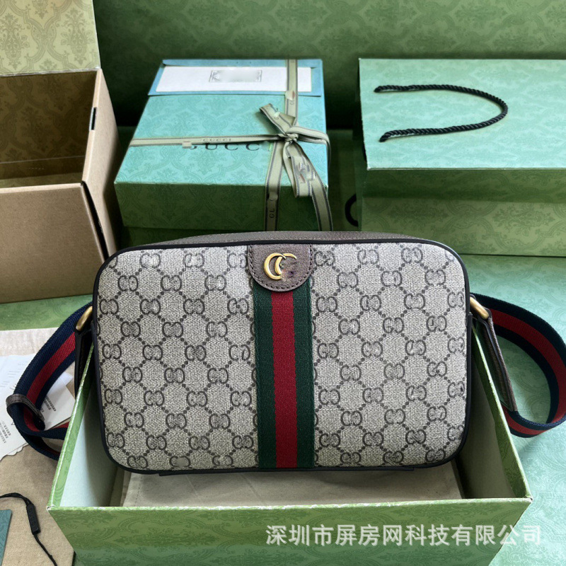 New men's bag Ophidia series medium messenger bag Gucci men's shoulder crossbody bag cross-border e-commerce