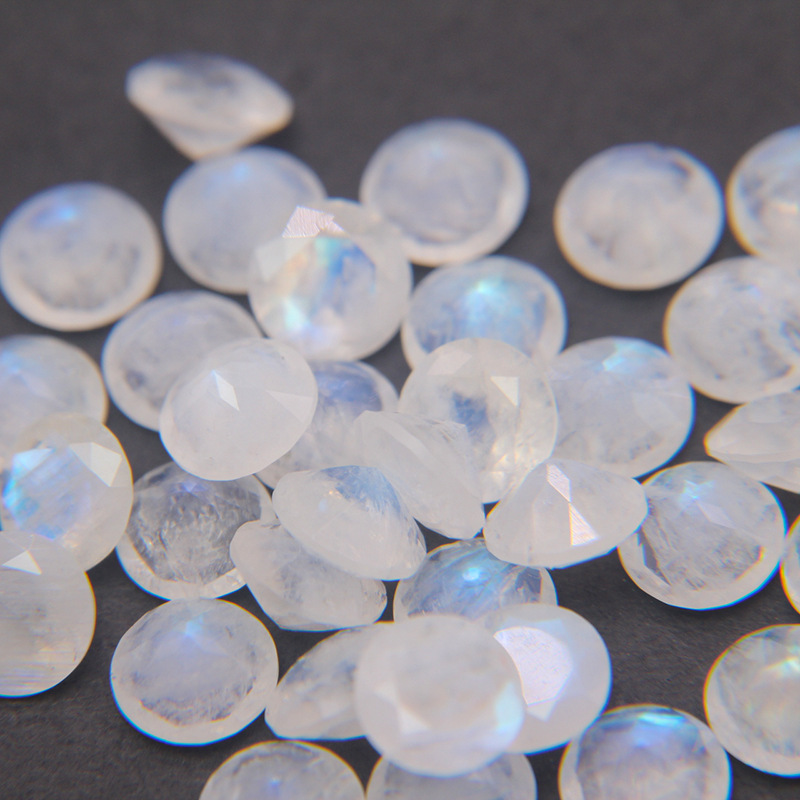Organic gemstone for ring, moonstone, 5mm