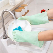 Q5ZR彩色PVC加厚洗碗手套女刷碗橡胶耐用乳胶胶皮家务防水厨房用