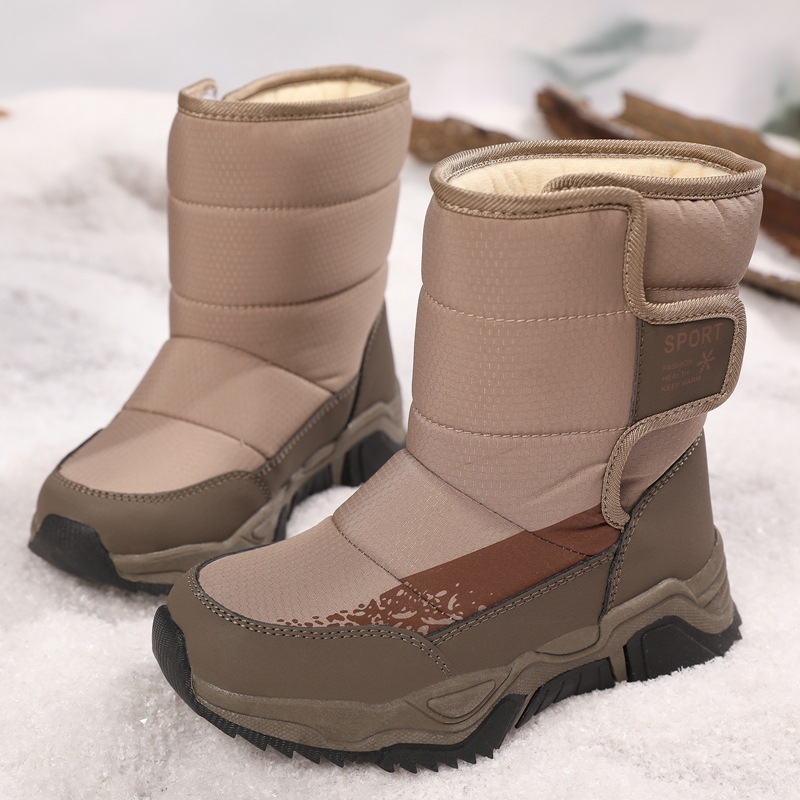 跨境儿童雪地靴2025冬季新款中大童儿童加绒保暖棉靴青少年雪地靴