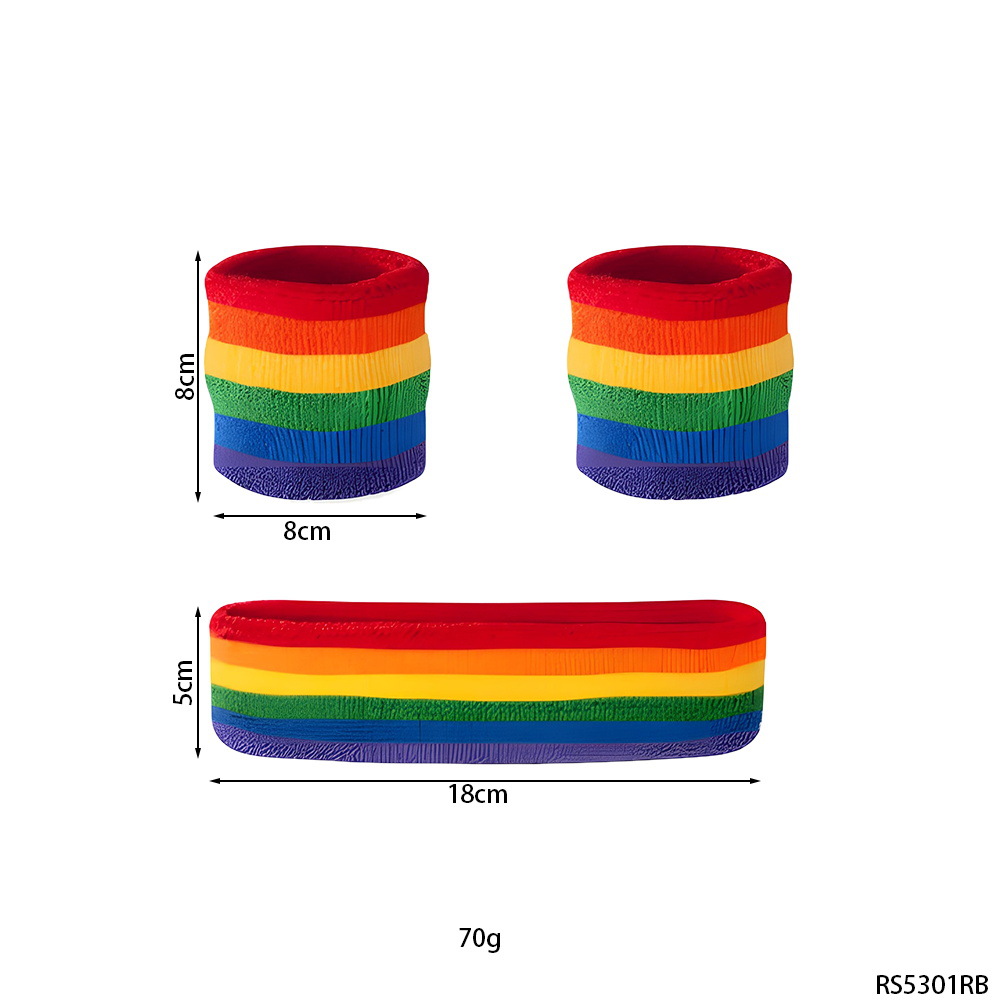 Festival del arco iris pelucas coloridas arco iris bandas de cabello tocado de fiesta disfraz de espectáculo de vestuario accesorios