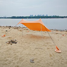 跨境专供户外便携式露营天幕帐篷防晒速开儿童野餐沙滩弹力遮阳