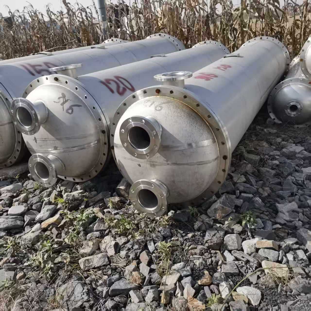 二手120平方冷凝器 316材质列管冷凝器 2205材质列管换热器