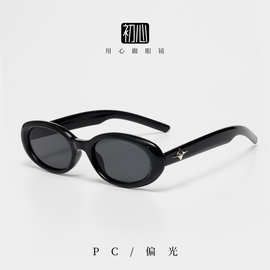 gm墨镜女高级感韩版网红潮2025新款防紫外线防晒猫眼偏光太阳眼镜
