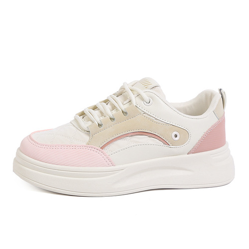 White shoes, versatile high street shoes for women,  new spring ins trendy campus style fashion sneakers, soft sole women's shoes