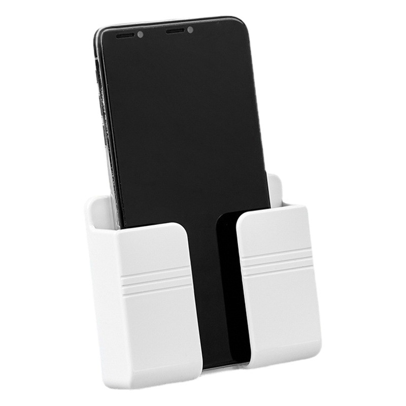 Soporte de base de carga del teléfono móvil rack de control remoto montado en la pared multifunción rack de almacenamiento de pared sin perforaciones