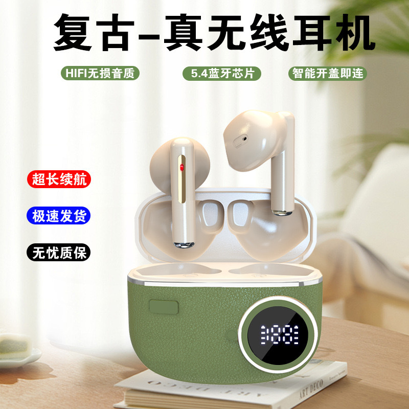 Modelo privado nuevo estilo retro inalámbrico Bluetooth auriculares TWS touch e-deportes baja latencia baja potencia auriculares Bluetooth 5.4