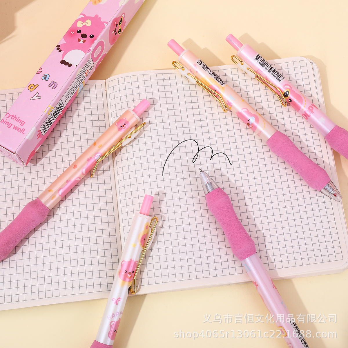 Ruby Blind Box Pen ST rápido seco suave pincel de sujeción adorable pequeño castor estudiantes Jiggle Le pulsable bolígrafo neutro mayorista