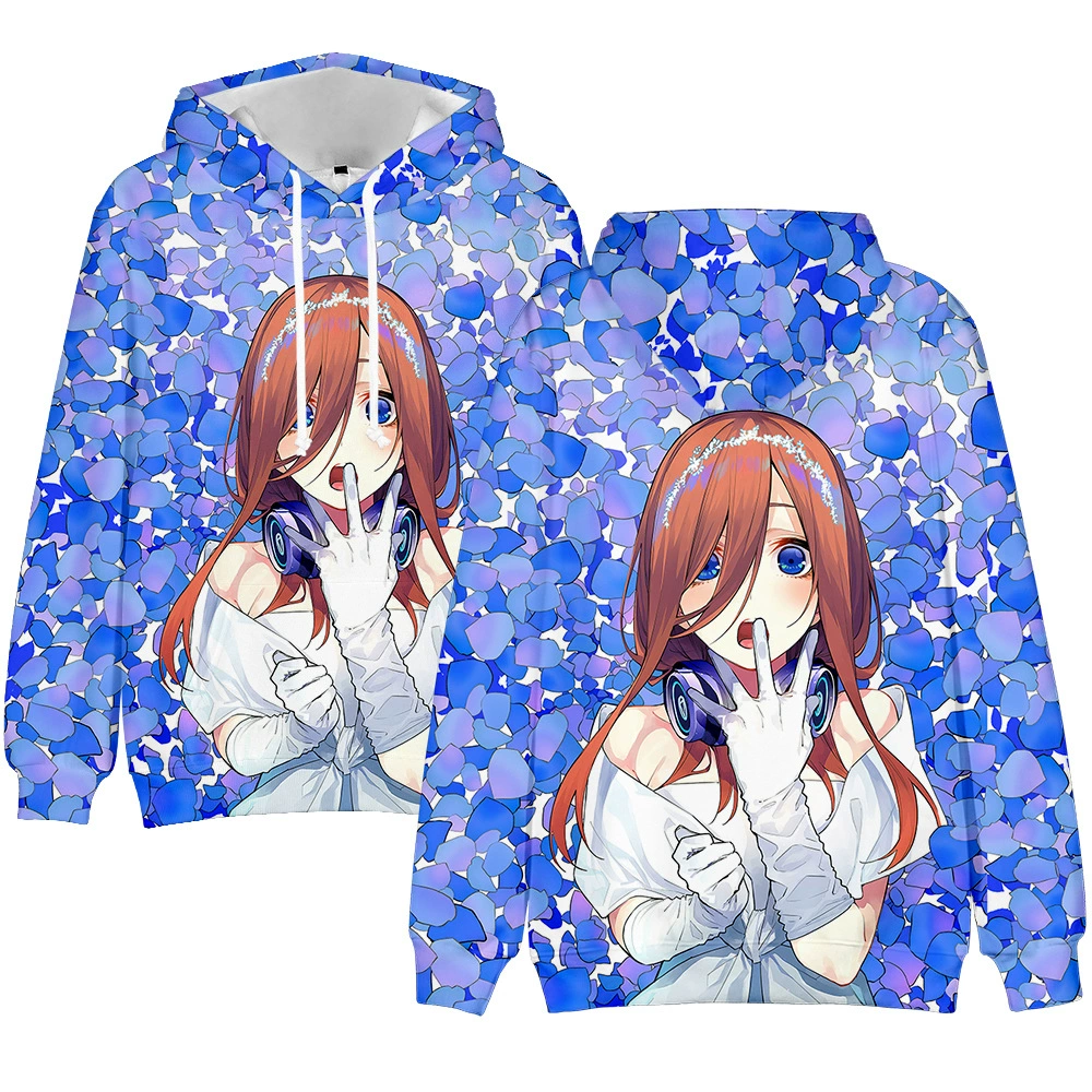 what is a youth hoodie 3D Anime Hoodies Sweatshirts Cute Nakano Miku The Quintessential Quintuplets Men Woman Hooded Casual Boy Girl Kids Clothing what is a youth hoodie