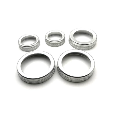 Other Automotive Interior Supplies: Knob Decorative Ring Volume - model-22-24-knob-ring-silver-5-piece-set