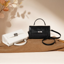 真皮包包秋冬新款油蜡爆裂纹头层牛皮凯莉包复古手提单肩斜挎包