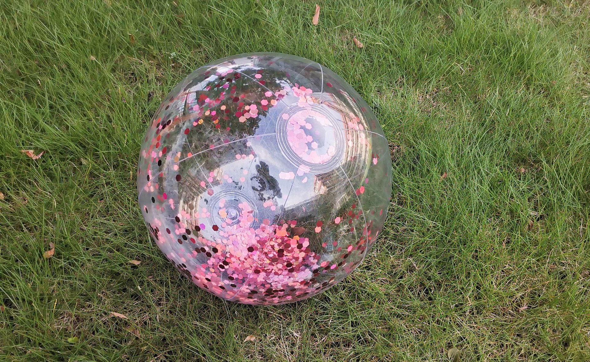 亮片充气沙滩球 (1)