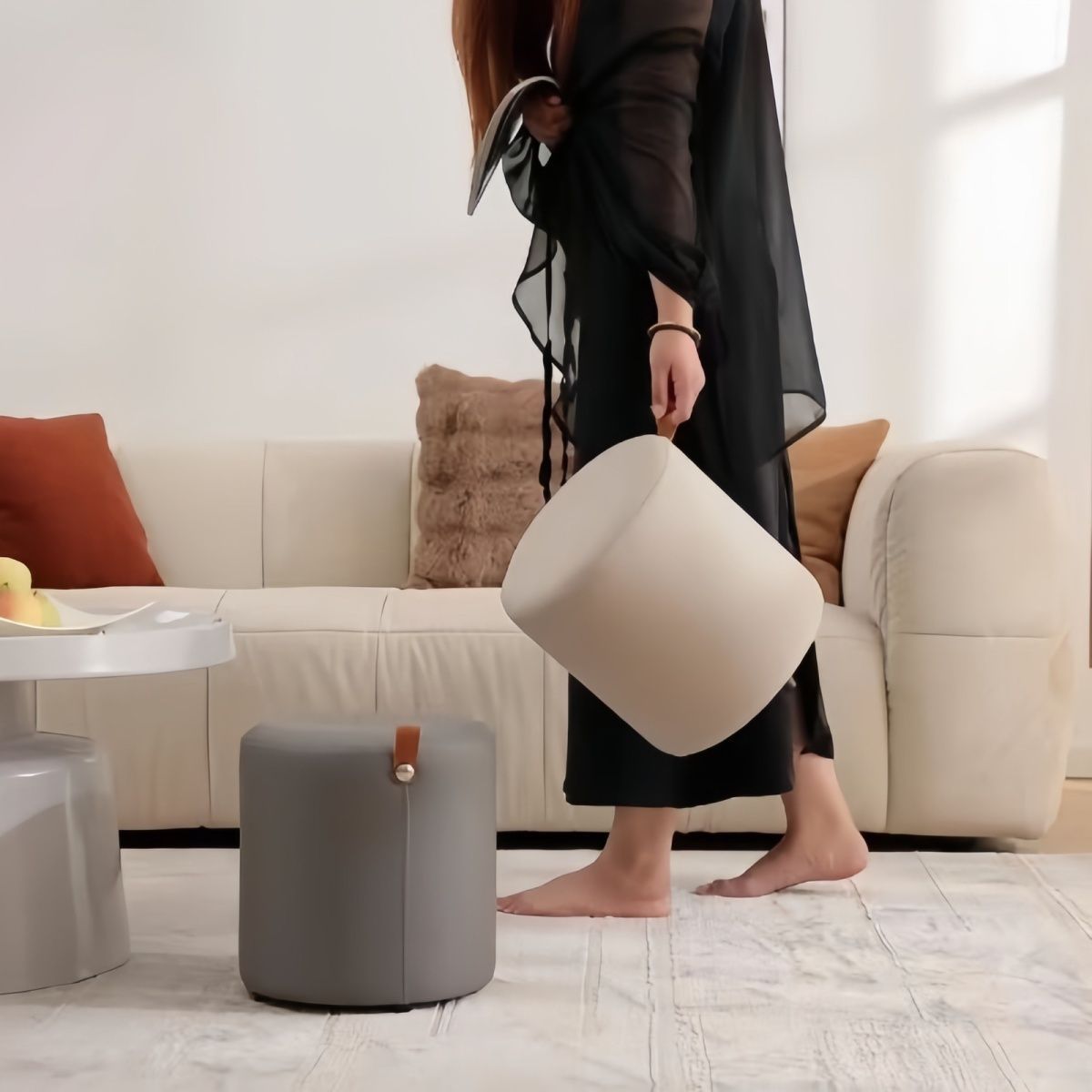 Nuevos taburetes pequeños nórdicos, taburetes bajos domésticos, taburetes de salón duraderos, taburetes de mesa de té, taburetes de cambio de zapatos en la puerta del dormitorio