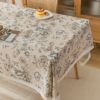 Yiyi Qiyun blue daisy seal Xiao Qingxin idyllic tablecloths wholesale home covered towels, flowing Soviet lace