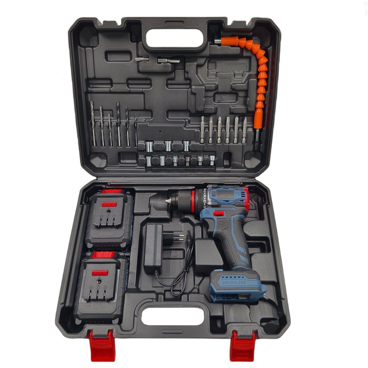 Taladro eléctrico de mano, cañón de acero pequeño sin escobillas, destornillador eléctrico de velocidad variable continua, herramienta eléctrica de comercio exterior transfronterizo