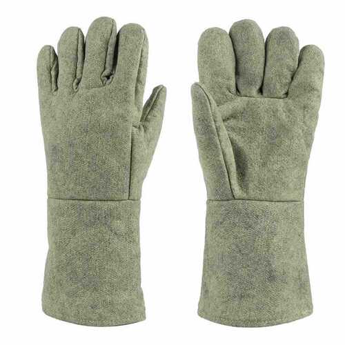 Industrial high-temperature gloves for wholesale, suitable for 500-degree smelting factories, extended and thickened for baking ovens, heat insulation and anti-scalding.