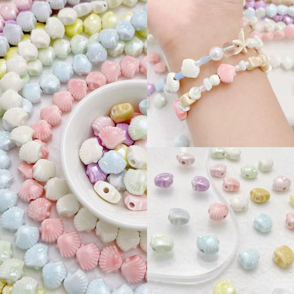 Shell cerámica perlas sueltas DIY macaron joyería hecha a mano pulsera collar pendientes con cuentas accesorios material al por mayor