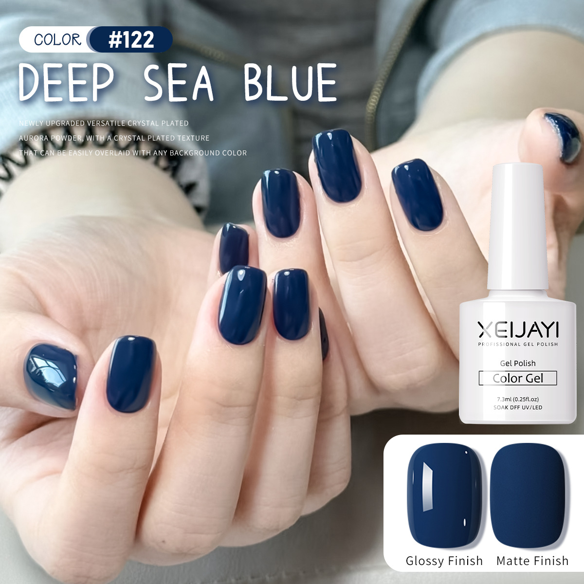 2025 nuevo estilo popular simple temperamento blanco azul mar profundo pegamento de manicura especial para la tienda de uñas