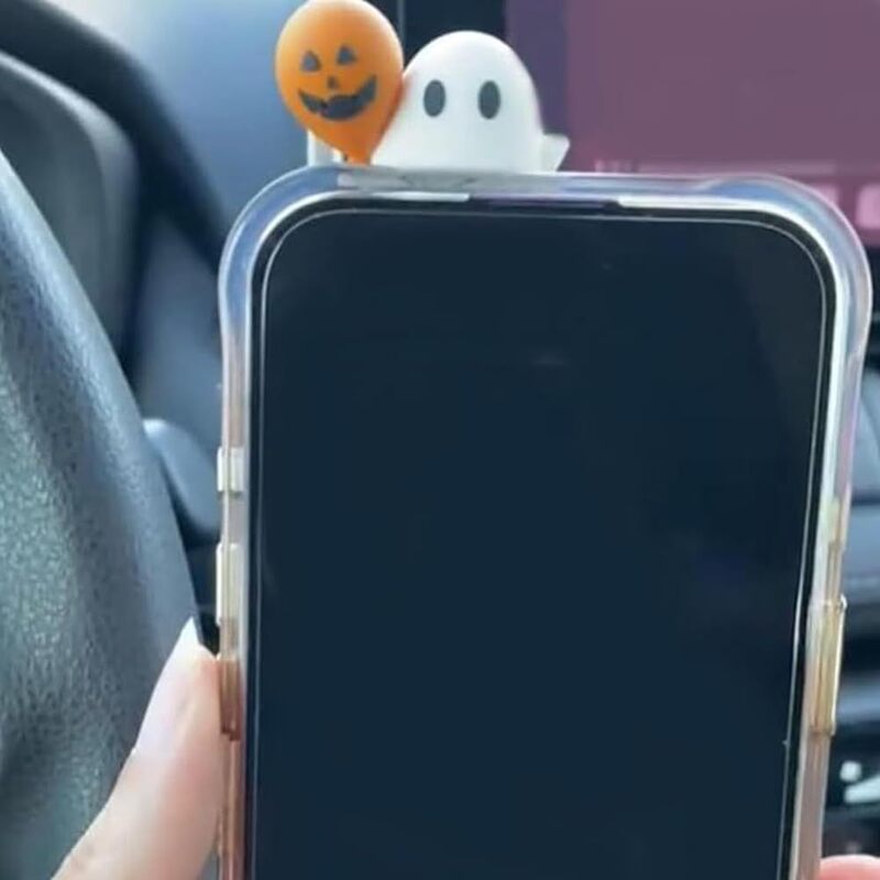 Ghostees Mystery Phone Buddy鬼魂南瓜粘贴式手机装饰小雕像桌面|undefined