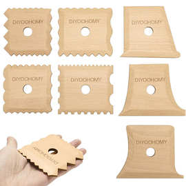 陶艺工具榉木刮刀实木美术手工制作刮板套装美术雕刻木刀DIY 用品