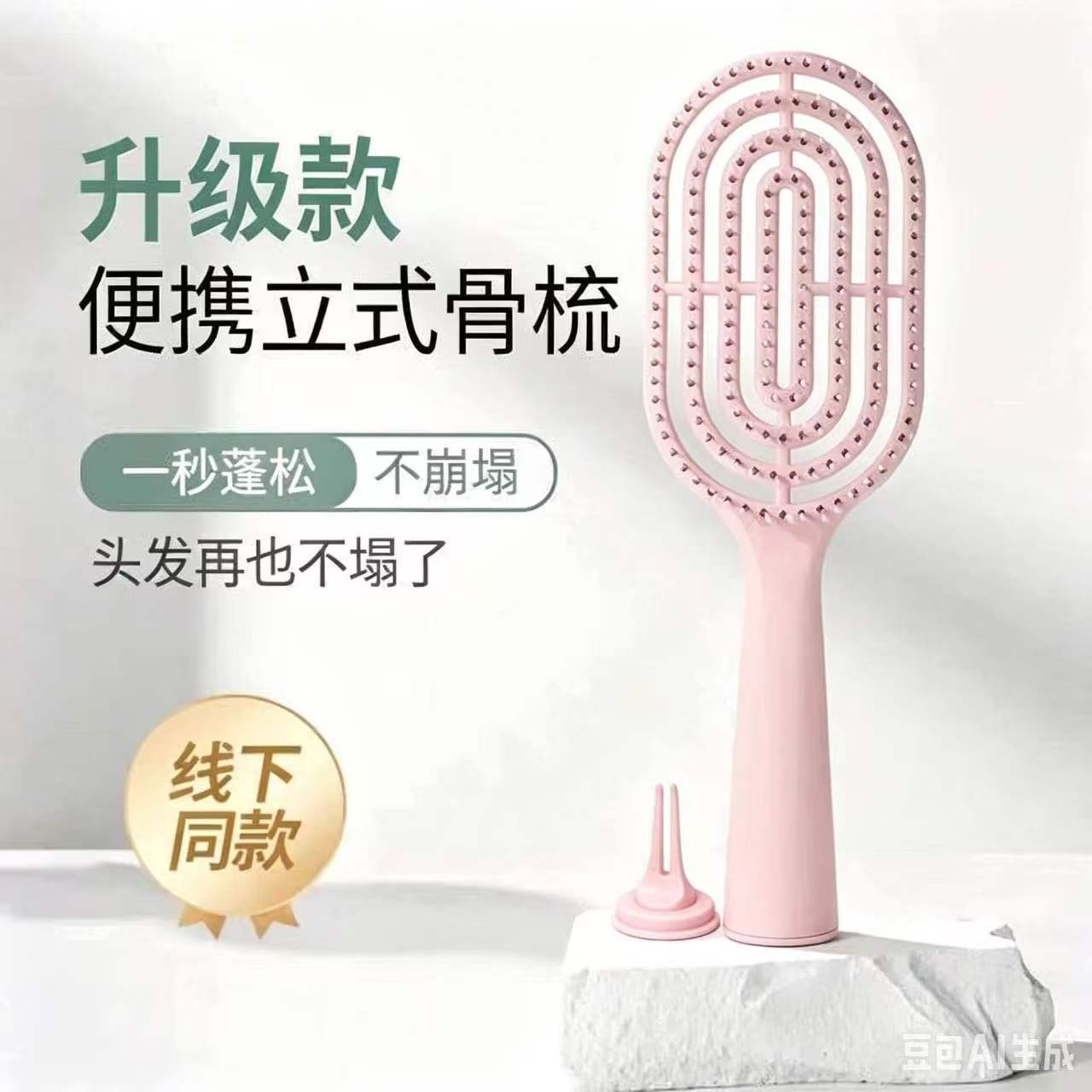 Yuan Meng nuevo color macarón masaje hueco peinado no nudo cráneo alto estilo flojo cuidado del cabello