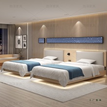 酒店家具标间全套宾馆床单间大床双人连锁快捷旅馆民宿定 制出租