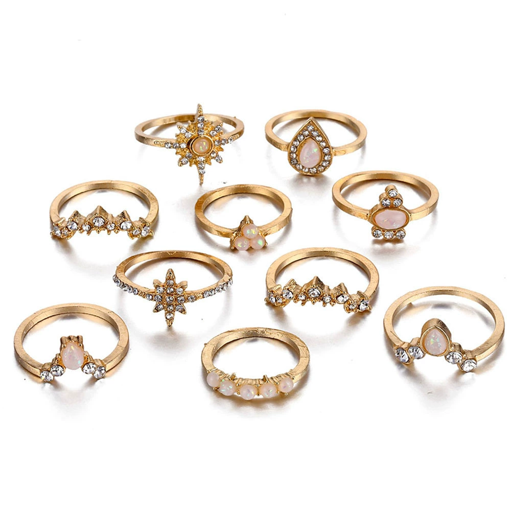 Ring, ретро геометрический набор, Aliexpress, европейский стиль