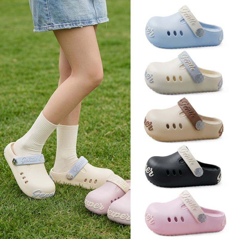 Croc Shoes for Women 2026 New Summer Outdoor Beach Thick-Soled Eva Sandals Non-Slip Odor-Free Couple Slippers for Women