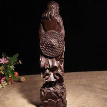 越南木雕达摩祖师佛像手盘把件红木雕刻黑工艺品桌面摆件