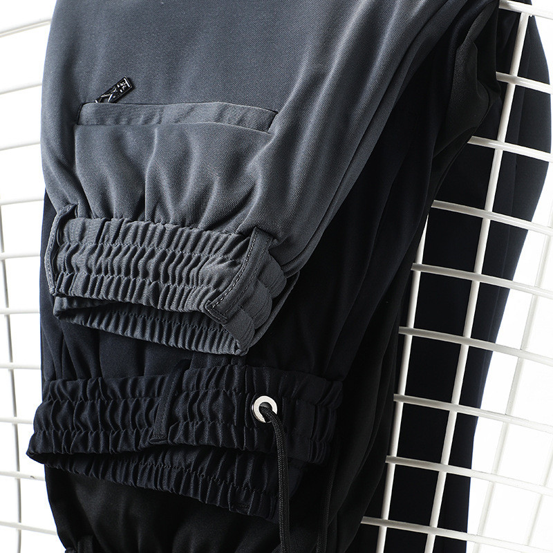 Pantalones de hombre de cintura elástica de verano, pantalones casuales de negocios elásticos rectos sueltos, pantalones deportivos ligeros para jóvenes y de mediana edad, pantalones de seda helada