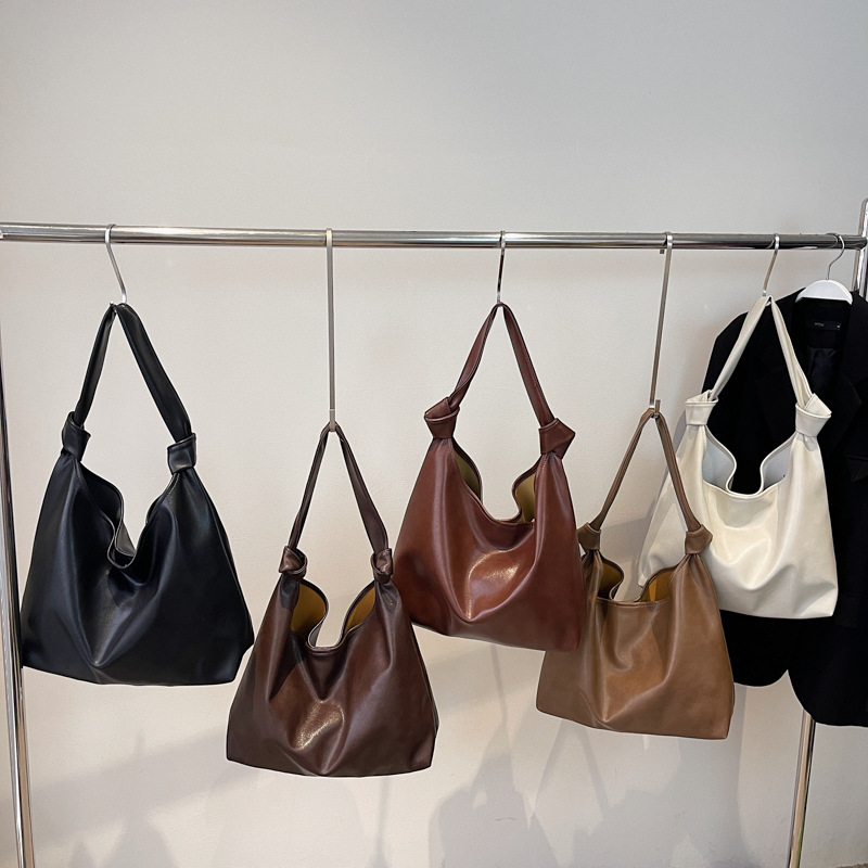 2025 Korean Version Ins Versatile Internet Celebrity Retro Single Shoulder Fashion Casual Large Capacity Bucket Mother-Daughter Bag