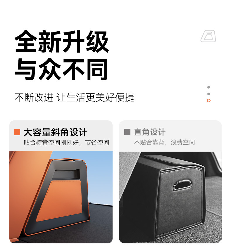 Car-Mounted Double-Layer Storage Box Suv Trunk Storage Box Multi-Functional Foldable Storage Box Waterproof Leather Organizer Box