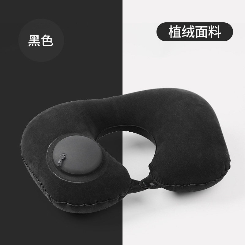 Almohada inflable, almohada para el cuello portátil de viaje, almohada en forma de U inflable, almohada para el cuello de tres tesoros de viaje, almohada para el avión