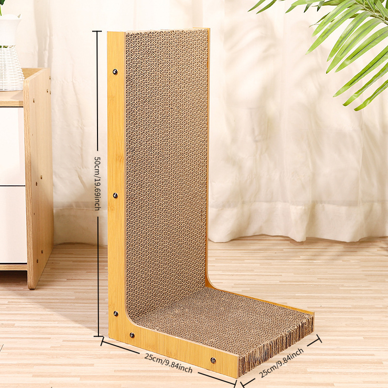 Rascador para Gatos Triangular Grande de Cartón Corrugado Resistente a los Arañazos, Juguete para Gatos Antiarañazos para Sofá