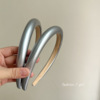 Advanced headband, hair stick along the hairline, silver hairpins, high-quality style
