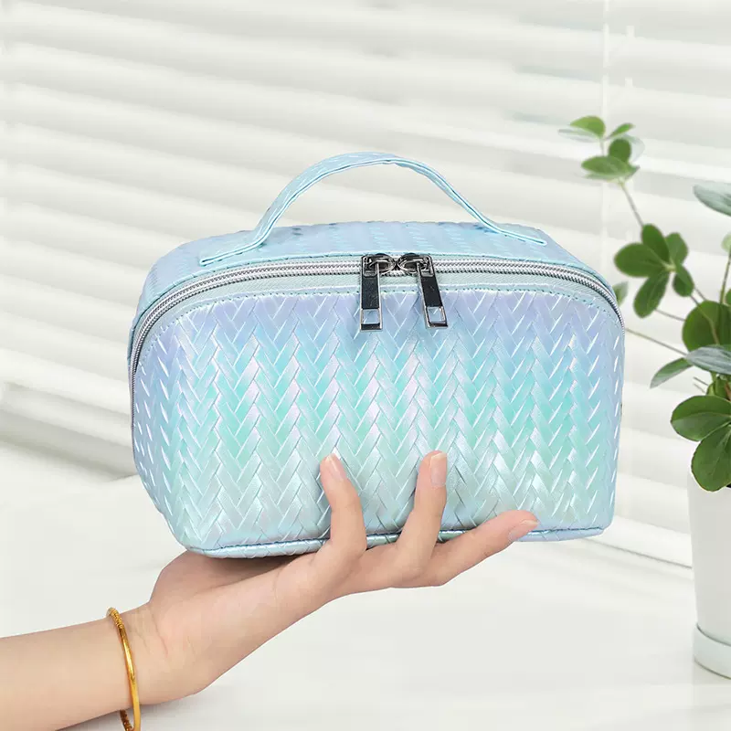 亚马逊跨境化妆包高颜值大容量便捷式亮面化妆包旅行洗漱包收纳包