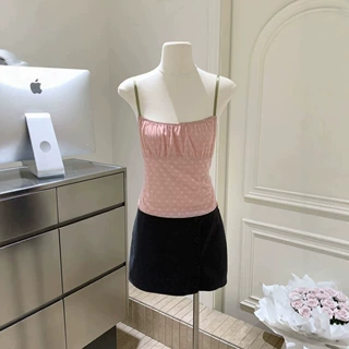 纯欲风性感修身显瘦外穿无袖上衣夏季美式辣妹蕾丝拼接吊带背心女