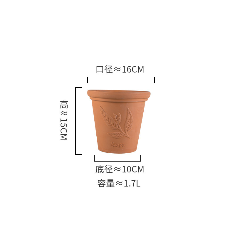 赤い陶器の植木鉢、吸水性、通気性、根腐れしない粘土トレイ、浮遊粘土ポット、大型の緑の植物多肉植物ポット|undefined