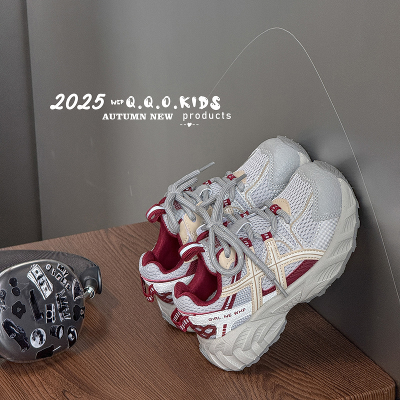 QQO童鞋 2025秋季新款儿童运动鞋男童网面轻便透气跑鞋女童老爹鞋|undefined