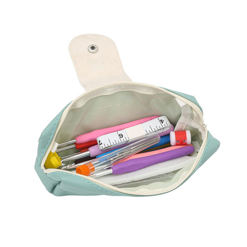 Cross-border hot selling colorful soft handle crochet set handmade DIY knitting tools beginner crochet storage bag set